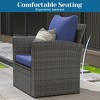 Heynemo 4 Piece Patio Furniture Sets, All-Weather Wicker Conversation Sets, Outdoor Rattan Sectional Sofa Chair with Coffee Table - 4 of 4