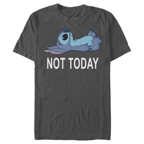 Men's Lilo & Stitch Not Today T-Shirt - Charcoal - Medium