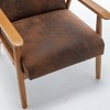 Sapphtopaz Accent Chair Solid Wood Arm Mid-Century Modern Chair Lounge Reading Chair for Adults Apply to Living Room, Bedroom, Office - 4 of 4
