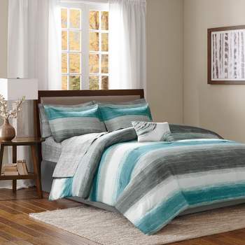 Seth Striped Complete Multiple Piece Comforter Set