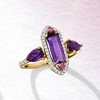 Ross-Simons 1.90 ct. t.w. Amethyst and .10 ct. t.w. Pink Sapphire Ring With .21 ct. t.w. Diamonds in 14kt Yellow Gold - 4 of 4