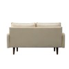 Velvet Loveseat Mid-Century Modern Sofa Tufted Couch with Wooden Legs for Living Room - 3 of 4