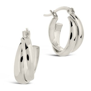 SHINE by Sterling Forever Claire Twist Hoop Earrings - 1 of 3