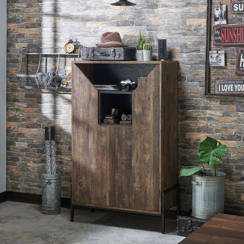 Vargo Storage Cabinet Reclaimed Oak - HOMES: Inside + Out, 4 of 11