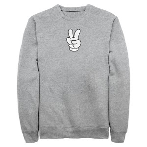 Men's Mickey & Friends Peace Sign Gloves Sweatshirt - 1 of 4