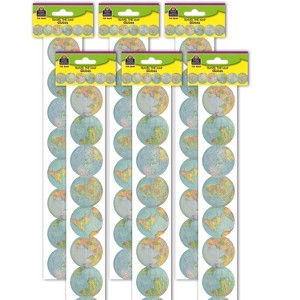 Teacher Created Resources® Travel the Map Globes Die-Cut Border Trim, 35 Feet Per Pack, 6 Packs - 1 of 2
