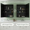 Elise Medicine Cabinet with Mirror, Surface or Recessed Bathroom Medicine Cabinet, Adjustable Tempered Glass Shelves, Reversible, Black - 4 of 4
