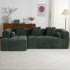 101.2"  Sectional Sofa Full-Compressed Sofa Modular Sofa Couch Free-combined Sofa with Deep Seating  and Two Side Pockets for Living Room, Beige - 3 of 4