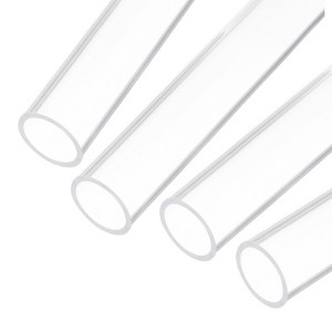 Unique Bargains Lamp Lantern Water Cooling System Acrylic Round Pipes Clear 4 Pcs 14" - 1 of 4
