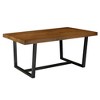 NicBex 72"/52" Modern Rectangle Dining Table for 4-6 Seaters,Kitchen Table with Pine Wood Tabletop and Metal Open Frame for Kitchen,Gray/Brown/Oak - 4 of 4