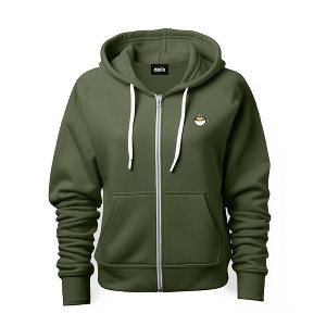 Dalix Cappuccino Embroidered Zip Hoodie Fleece Long Sleeve Pocket Warm Soft Mens - 1 of 4