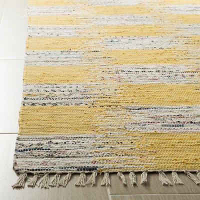 Coastal Charm Yellow & Multi 4' x 6' Hand-Woven Cotton Area Rug