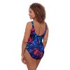 Aqua Green Women's Cinched V-Neck Shirred One Piece - 2 of 3