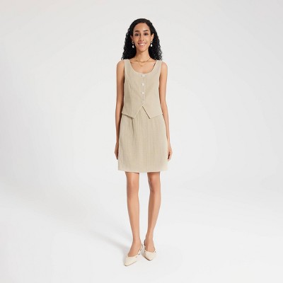 Women's Waistcoat Mini A-Line Dress - A New Day™