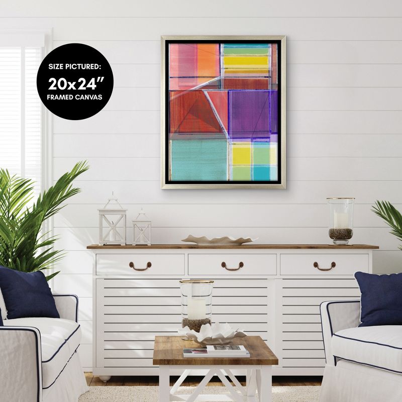 Americanflat - Rainbow Stained Glass I by Cartissi Floating Canvas Frame - Modern Wall Art Decor, 5 of 7