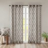 DSVIMOY Curtain Panels, Fretwork Print Grommet Top Window Curtain Panel for Living Room, Bedroom, White&Blue, 108"*50"*0.13" - 2 of 4