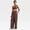 Women's Airy Sleek Ribbed Wide Leg Sweatpants - All In Motion™ - 3 of 4