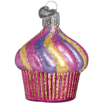 Old World Christmas Glass Blown Ornament for Christmas Tree, Cupcake