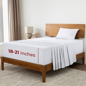 Mellanni 1800 Bed Sheet Set With DEEP Fitted Sheet - 1 of 3