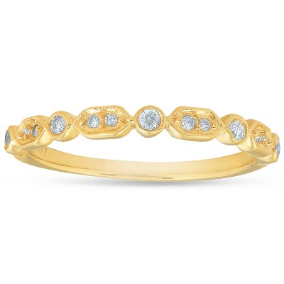 Pompeii3 1/6ct Diamond Wedding Ring 14k Yellow Gold