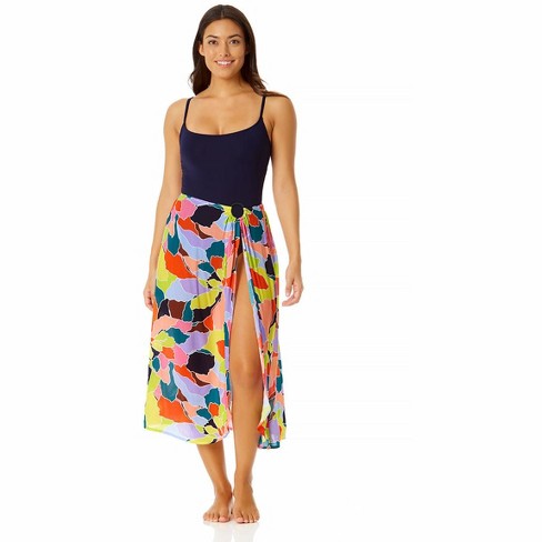 Anne Cole Women s Petal Party Ring Sarong Skirt Swimsuit Cover