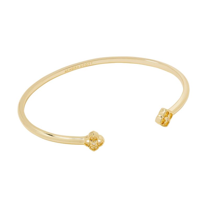 Kendra Scott Iris 14K Gold Over Brass Cuff Bracelet - Gold: Open Closure, 0.3" Length, Elegant Jewelry Piece
