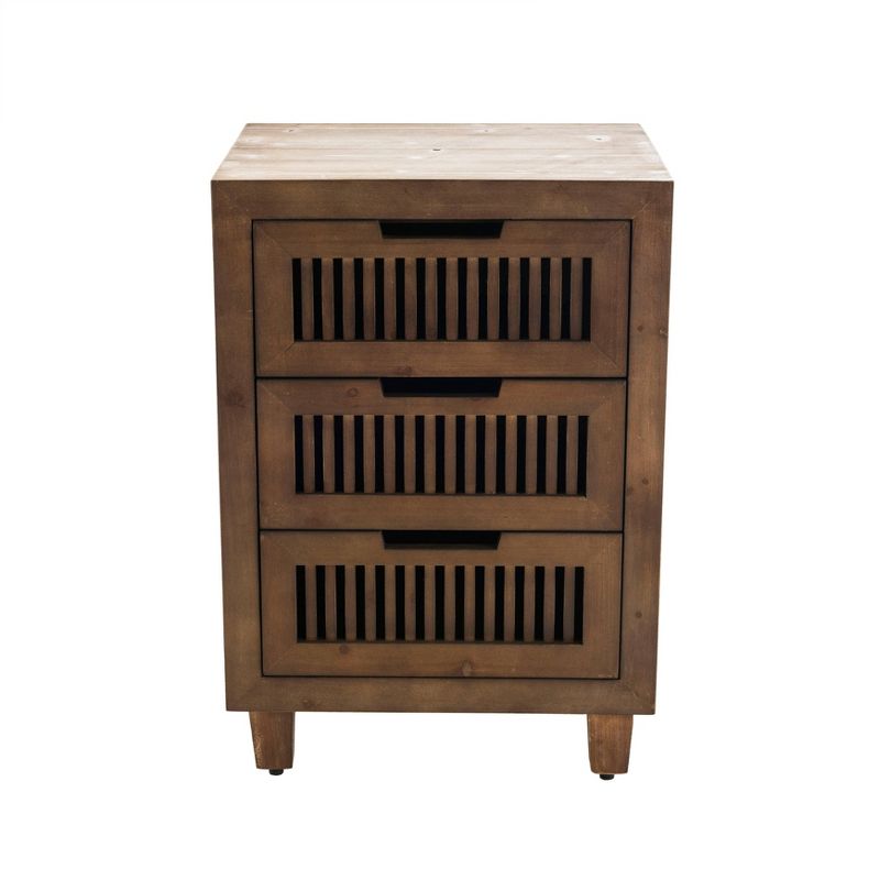 Sawyer 3 Drawer Cabinet Brown - Adore Decor, 1 of 8