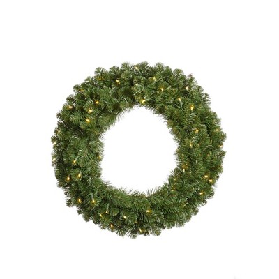 Vickerman Pre-Lit Grand Teton Artificial Christmas Wreath - 30-Inch, Clear Lights