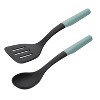 KitchenAid 2pc Nylon/ABS Spoon and Turner Set Aqua Blue: Kitchen Utensil Set, Dishwasher-Safe, Adult Use - 2 of 4