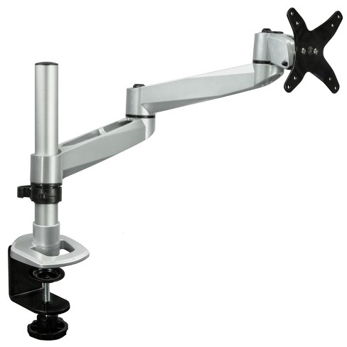 Mount-It! Single Height-Adjustable, Articulating, Pivoting, Swiveling, Tilting, Arm Desk Mount for LCD, LED, Computer Monitor Displays, Silver - image 1 of 4