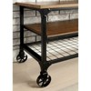 Engley Industrial Wood 54-inch TV Stand in Medium Oak - Furniture of America - 3 of 4