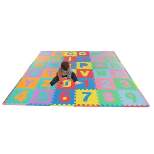 Toy Time 96-Piece Alphabet and Number Foam Floor Puzzle Play Mat - Multicolored