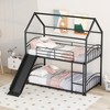 Twin over Twin Metal Bunk Beds with Slide, House Bunk Bed with Slide for Kids, Detachable Twin Floor Bunk Beds for Kids - 4 of 4