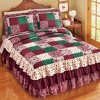 Collections Etc Patchwork Triple Ruffle Bedspr - 2 of 3