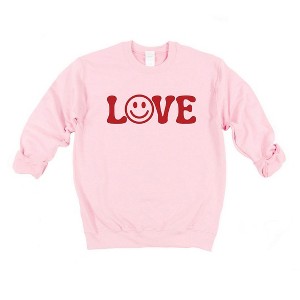 Simply Sage Market Women's Graphic Sweatshirt Love Smile - 1 of 4