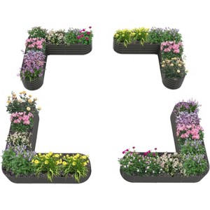 Anybear Heart-Shaped Galvanized Raised Garden Beds Outdoor, 81x81x18in Large Metal Planter Box, Anti-Rust - 1 of 4