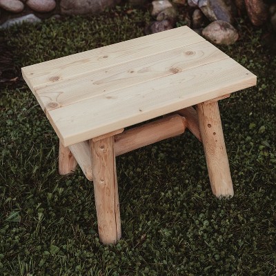 Lakeland Mills Cedar Log End Table
