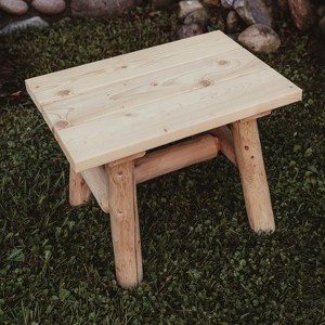 Lakeland Mills Cedar Log End Table - 1 of 2