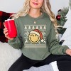 S.W.Smiley Ugly Christmas Sweater Distressed - Women's Graphic Sweatshirt - 3 of 4