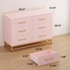 Dresser for Bedroom with 6 Drawers, TV Stand Dressers Chest of Drawers with Storage Organization & Sturdy Metal Frame for Hallway Entryway - 2 of 4