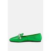 Churros Green Metallic Diamante Leather Loafers - 4 of 4