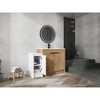 NicBex Bathroom Vanity with Ceramic Sink,Bathroom Sink Vanity with Storage Cabinets,Bathroom Sink Cabinet for Bathroom,White/Brown - 2 of 4