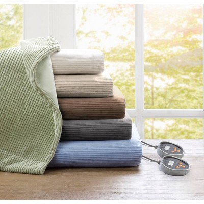 Full Green Micro Fleece Electric Heated Blanket