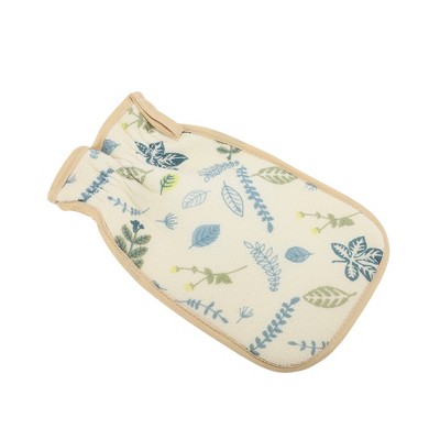 Unique Bargains Double Side Drawstring Shower Gloves 9.25"×5.63" Blue 1 Pc