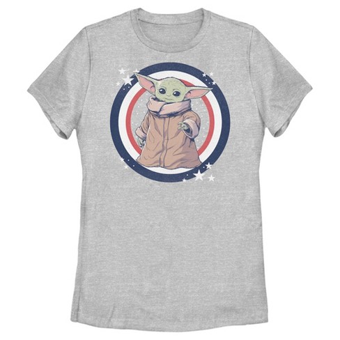 Women's Star Wars The Mandalorian Fourth Of July Grogu Circle T-shirt ...