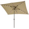 Sonkuki 10x6.5 ft LED Rectangular Patio Market Umbrella 3-Year-Non-Fading - 2 of 4