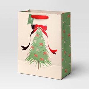 6ct Tissue and Tree with Bows Large Cub Christmas Gift Bag Bundle - Wondershop™ - 1 of 3