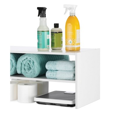 Whitmor 31" White Stackable Wood Shoe Rack