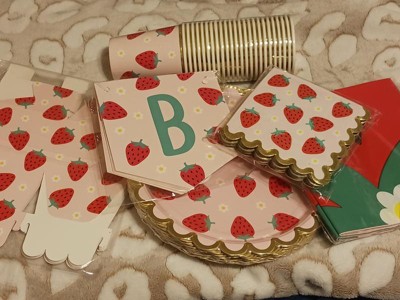 Berry Sweet Burlap Banner  Strawberry Birthday Party or Baby Shower D –  Swanky Party Box