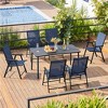 Yaheetech Set of 4 Outdoor Texteline Folding Dining Chairs - 2 of 4